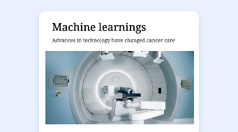 machine learning changed cancer care 
